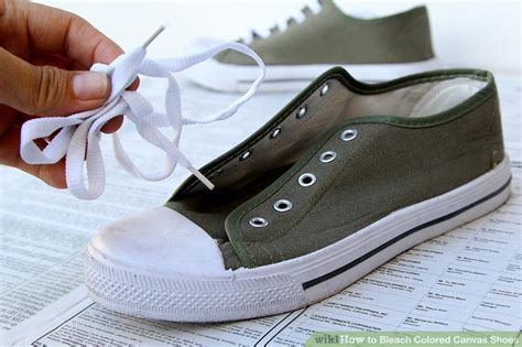 how to bleach canvas shoes